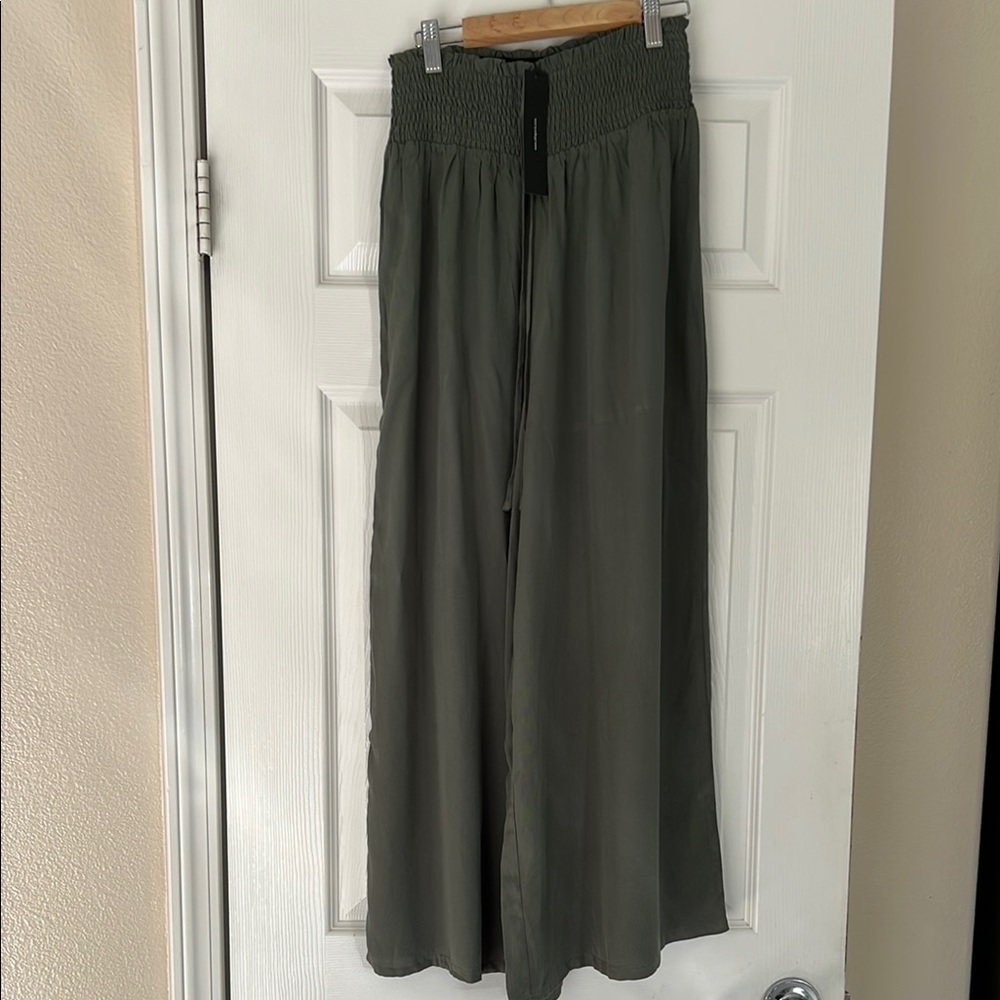 Olive Green Wide-Leg Pants XS